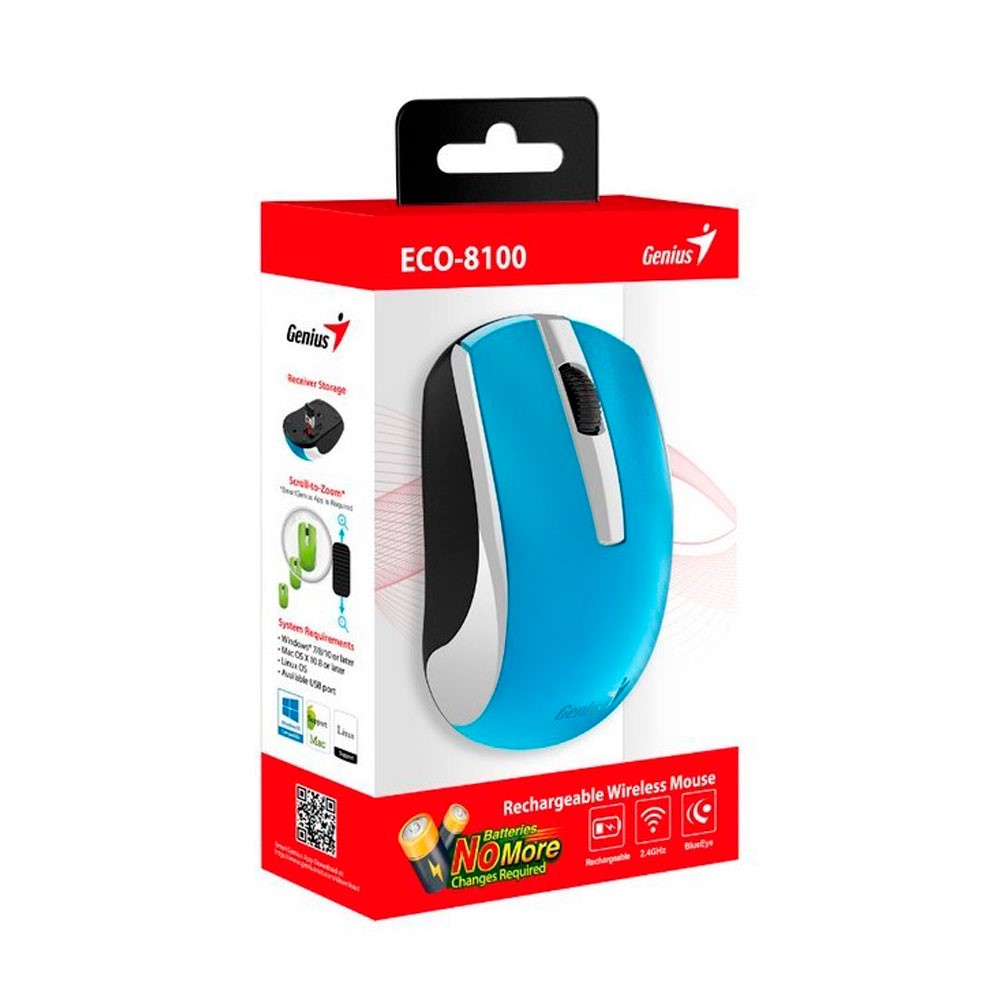 Genius Mouse Inalambrico ECO-8100 Azul - Imagen 2