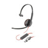 Poly Auricular USB-C Blackwire 3210 Monaural + Adaptador