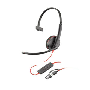 Poly Auricular USB-C Blackwire 3210 Monaural + Adaptador