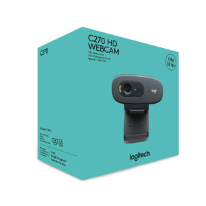 Logitech Cámara Web C270 HD 3MP Negra USB