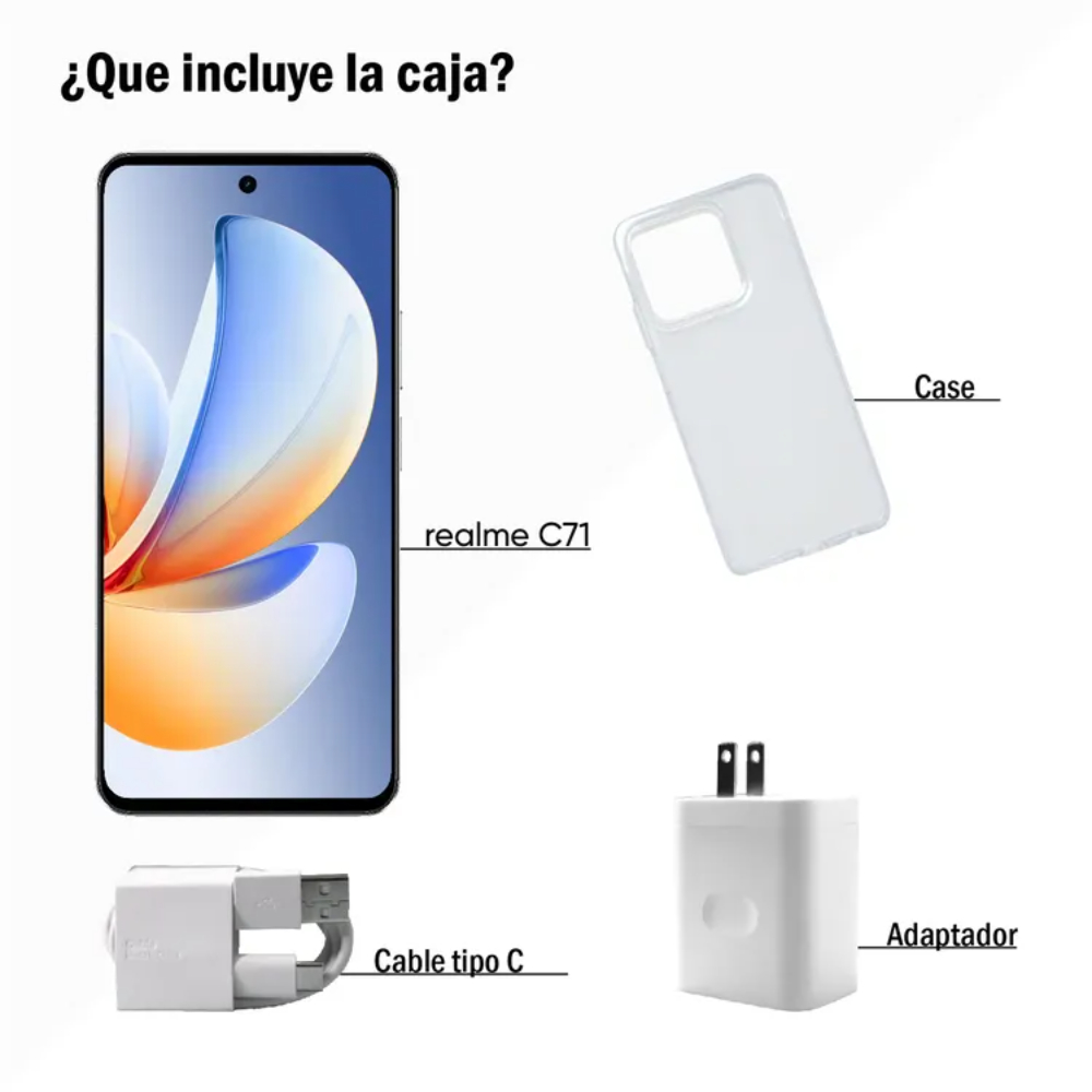 Realme Celular C71 256GB 4GB Blanco - Imagen 2