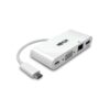 Tripp Lite Adaptador Multipuerto USB-C VGA USB-A GbE Carga PD Blanco