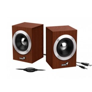Genius Parlantes Estéreo SP-HF280 USB Madera Diseño Compacto