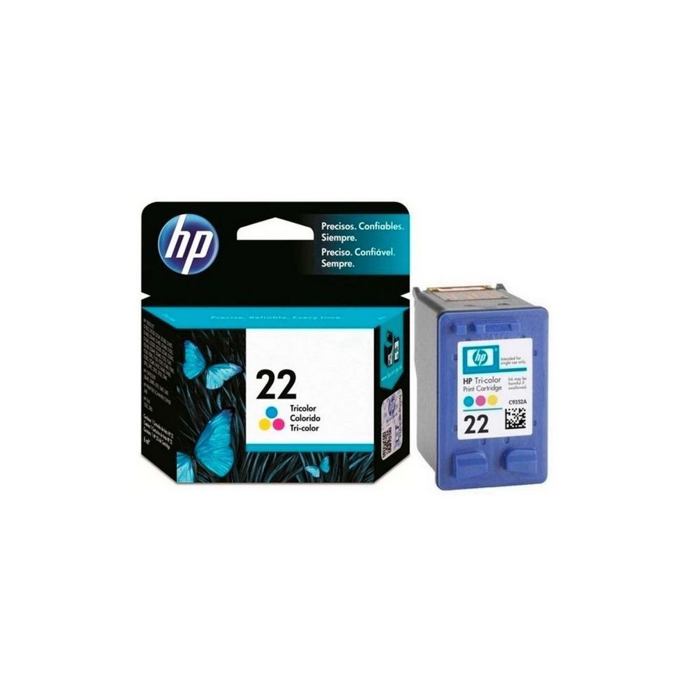 HP Cartucho Tricolor 22 Original Para Impresoras DeskJet 3910 - Imagen 2