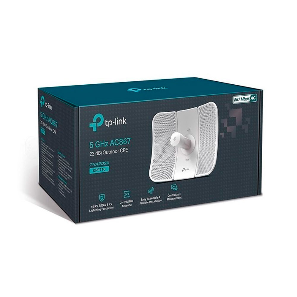 TP-Link Antena 5GHz AC867Mbps CPE710 Alta Ganancia