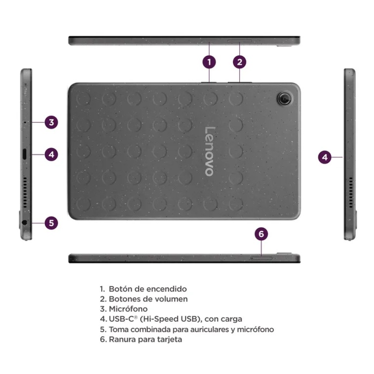 Lenovo Tablet Tab One TB305XU 8.7 Pulgadas LTE 4GB 128GB Gris - Imagen 2