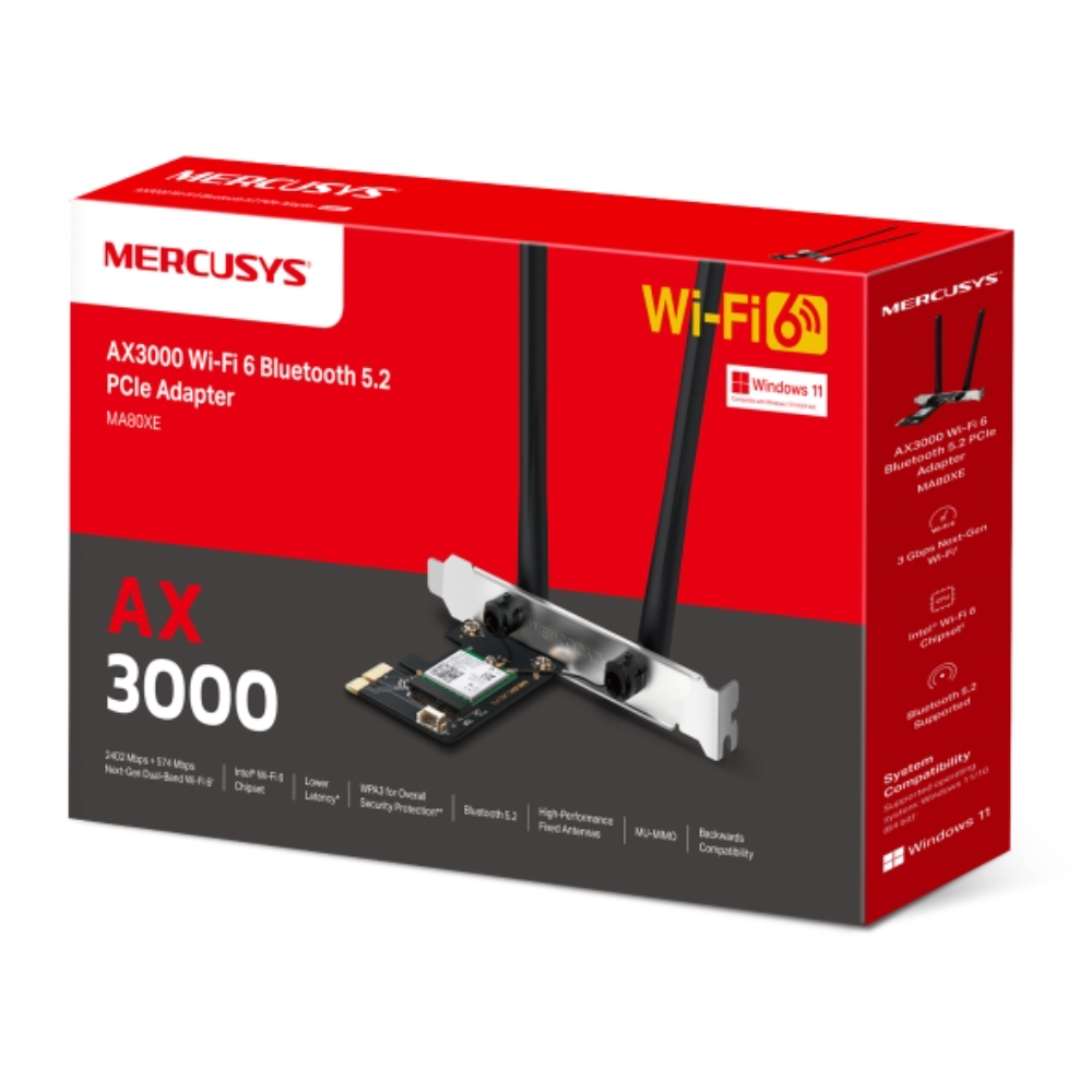 Mercusys Adaptador PCIe AX3000 Wi-Fi 6 Bluetooth 5.2 - Imagen 2