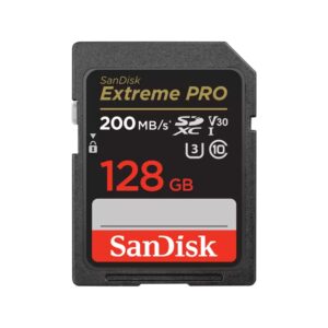 SanDisk Tarjeta SD Extreme PRO 128GB UHS-I V30 200MBps